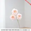 3 cabezas de rosas Juliet Austin, flores artificiales, arreglo floral de escritorio, creando un ambiente hogareño suave y relajante