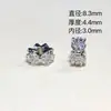Color que se conserva, chapado en oro de 18 quilates, incrustado de circonita, plata gruesa, agujero grande, cuentas sueltas, cuentas espaciadoras, piezas espaciadoras, cristal, hecho a mano, pulsera DIY, accesorios para ensartar cuentas