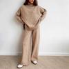 Estilo Europeo y Americano Otoño e Invierno Suéter de Punto Holgado y Conjunto de Pantalones Conjunto de Suéter de Punto y Pantalones
