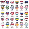 Venta Caliente Transfronteriza Aleación Bandera Americana Cuentas de Agujero Grande Aceite Goteando Pulsera DIY Cordón de Zapato con Cuentas Accesorios de Joyería Venta al por Mayor