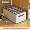 Caixa de Armazenamento de Roupas de Tecido de Grande Capacidade Doméstica Dobrável para Armazenamento de Calças Caixa de Armazenamento com Compartimentos para Roupas de Guarda-Roupa Atacado