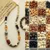 Versátiles Pulseras de Madera Maciza con Cuentas Retro Cuentas Sueltas Pulseras Hechas a Mano DIY Cuentas Espaciadoras Material Accesorios de Joyería