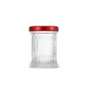 Frasco de Vidrio Nervado con Forma de Nido de Pájaro y Boca Ancha, Adecuado para Cocinar Gelatina de Pescado y Gelatina de Leche, Frasco de Vidrio en Varios Tamaños, Recipiente Sellado para Mermelada y Pepinillos