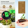Medidor de suelo cinco en uno: Medidor de pH, temperatura, humedad, intensidad de luz del suelo, medidor de suelo para huertos, plantas en maceta y siembra