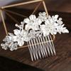 Tocado de novia transfronterizo europeo y americano, peine de diamantes de imitación hecho a mano, peine de flores, accesorios para el cabello para adultos, venta directa de fábrica