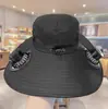 Chapéu de Verão Masculino Transfronteiriço com Aba Larga, Chapéu de Pesca, Chapéu de Pescador Anti-UV, Chapéu de Sol para Exterior, Chapéu Fresco