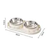 Dropshipping Transfronteiriço Pet Aço Inoxidável Tigela Dupla Tigela Gato Cachorro Anti-engasgo Morango Alimentador Lento Tigela Anti-tombo Tigela Cachorro Tigela Pet