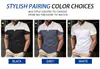 Camiseta de Verano Nuevo Estilo Transfronteriza Top de Manga Corta Lujo Ligero Negocios Hombres Talla Europea 2676