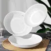 Rejilla redonda multiagujero para cocinar al vapor, vaporera, plato para frutas, bandeja para cocinar al vapor en microondas, plato para dumplings, bandeja para bollos al vapor, bandeja para cocinar al vapor y escurrir mariscos