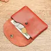 NIUCUNZH Cartera de Cuero Genuino para Monedas para Hombre y Mujer, Mini Bolsa Pequeña para Monedas, Tarjetero, Llavero, Cartera, Bolso para Dinero de Mujer, Cartera para Monedas