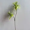 Bambu Lírio Artificial de 2 Galhos, Planta Artificial Verde para Paisagismo, Adereços de Fotografia, Arranjo de Flores Decorativo, Planta de Material de Folha Verde de Alta Qualidade