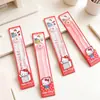 Régua Dobrável Original Sanrio Hello Kitty 30cm Desenho Animado Hello Kitty Alta Aparência Papelaria para Alunos do Ensino Fundamental e Médio Régua