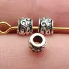 4,8X4,8X4,3Mm, Diâmetro do Furo Aproximadamente 2,5mm, 0,24g, Cor Prata Antiga, Contas Espaçadoras com Textura de Vinha