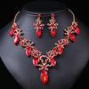 Conjunto de collar retro exagerado con accesorios europeos y americanos de fábrica de origen, accesorios de lujo para banquetes de cristal para mujer, cadena de clavícula