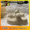 Sandalias de Playa de Plataforma con Aumento de Altura para Mujer Petite de Moda, Chanclas con Suela de Plataforma, Sandalias Deslizantes con Pedrería para Exteriores, Nuevo Modelo 2025