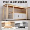Estante de Cocina Multifuncional Mesa de Corte de Verduras Banco de Trabajo Gabinete de Piso de Múltiples Capas Almacenamiento de Platos Horno de Microondas Gabinete Lateral