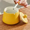 Cenicero Blanco de Cerámica Hecho en Fábrica para Uso en Oficina, Anti-Ceniza Volante, Alto Valor Estético, Regalo Creativo, Regalo Exquisito para Otros