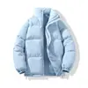 Comércio Exterior AliExpress Novo Masculino e Feminino Cor Sólida Gola Casual Acolchoado de Algodão Inverno Espessado Quente Roupas de Inverno para Casal