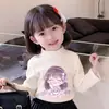 Y2541# roupas infantis masculinas e femininas roupas infantis novo casaco de outono de veludo camiseta camiseta de manga comprida camiseta básica moda