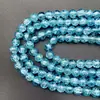 Nuevas Cuentas de Vidrio Azul Hielo Agrietado, Cuentas Explosivas, Material Popular Hecho a Mano para Pulsera Collar con Cuentas, Productos Semiacabados