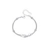 Gato antiguo preferiría reclutar corazón a corazón amor flor de durazno nicho joyería al por mayor novias circón pulsera doble corazón
