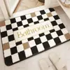 Alfombrilla de Pie Absorbente para Puerta de Baño, Alfombrilla de Suelo Doméstica para Entrada de Baño, Flores Pequeñas Frescas, Imitación de Cachemira, Cómoda