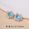 Cuentas Espaciadoras de Trébol Copo de Nieve con Diamantes de Cobre Plateado Grueso que Conservan el Color, Accesorios para Collares de Cuentas DIY