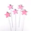 Enchufe decorativo para pastel, globo de horneado, enchufe de esponja, tarjeta, enchufe de estrella de cinco puntas, accesorios de decoración de estrella, 5 Piezas