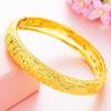Pulsera de moda chapada en latón oro arena 24k dragón y fénix apertura para boda boda novia hebilla mujeres pulsera de oro de imitación al por mayor