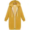 Moletom Outono e Inverno 2025 Tamanho Plus Roupas Femininas 100kg Gordo mm Estilo Europeu e Americano Com Capuz Comprimento Médio Jaqueta de Lã Casual Versátil
