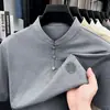 Beijianglang 2026 Nuevo Modelo Estilo Chino de Gama Alta Estilo Nacional Camiseta de Manga Corta con Cuello Alto Camisa Casual de Verano para Papá