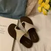 Sandalias Planas de Lino Estilo Coreano Modernas y Elegantes sin Cierre 2026 Verano Nuevo Estilo de Vacaciones Chanclas de Playa con Suela Suave
