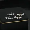 Novos Brincos Personalizados com Zircônia Micro-Incustada para Mulheres 2026, Brincos Geométricos Simples de Design de Nicho, Brincos Versáteis