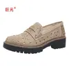 Juyuan 2026 Primavera Nuevos Mocasines de Talla Grande para Comercio Exterior, WISH Amazon Zapatos de Moda para Mujer Europeos y Americanos