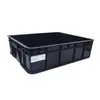 Caja de Plástico Plegable Antiestática, Estilo Industrial Negro, con Separadores, Moldeada por Inyección, Dimensiones 600*500*160, Caja de Logística con Tapa