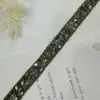 Renda Brilhante com Lantejoulas e Contas Bordadas à Mão, Largura 4cm, Acabamento para Vestido de Noiva DIY, Decoração de Cinto, Material para Palco