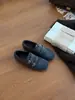 2026 Nuevos Mocasines Versátiles Casuales Punta Cuadrada Slip-on Hebilla Otoño/Invierno Retro Zapatos Birkenstock para Mujer Lana de Ballet