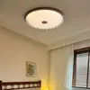 Nova Luminária de Teto para Quarto Retrô Criativa para Sala de Estar Estudo de Nogueira Preta Retrô Luminária de Teto de Alta Qualidade