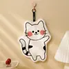 Toalla de Mano de Terciopelo Coral con Gato de Dibujos Animados, Absorbente, Secado Rápido, Colgable, Toalla Creativa, Souvenir Festivo al por Mayor