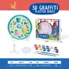Disco de Pintura de Yeso para Niños Simulación DIY con Diseño de Triceratops, Juguete Creativo de Graffiti para Niños y Niñas