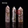 Atacado do fabricante colunas de cristal natural, colunas hexagonais de ponto único de cristal multimaterial, pedras de ágata crua, colunas de energia polidas, peças decorativas