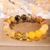 [Natural] Pulsera Jin Ba Da Integral Huang Tajing Benmingnian para Hombres y Mujeres Ojo de Tigre Dorado Lujo Ligero Outlet de Fábrica