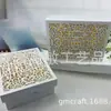 Caja de Almacenamiento Blanca de Madera con Patrón Calado Caja de Almacenamiento Funcional Diaria para el Hogar Caja de Joyería