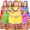 Amazon Más Vendido Comercio Exterior Explosiones Cinco Colores Bandera Nacional Mexicana Español Falda Grande Vestido Traje de Presentación Escénica