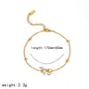Pulseira de Aço Titânio Nova Transfronteiriça Brincos com Senso de Alto Padrão para Mulheres Tornozeleira Simples Aço Inoxidável Versátil Conjunto de Joias