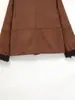 Comercio exterior transfronterizo de Amazon más vendido ropa de mujer 2026 abrigo corto de gamuza color caramelo retro con borrego sintético para mujer