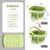 Cubo plegable para pies, grueso y resistente, para el hogar, portátil y plegable, para lavar los pies, de plástico, para masaje de pies y baño de pies.