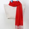 Exclusivo transfronterizo para moda de color sólido nuevo toalla larga plana delgada bufanda chal casual suave transpirable con borlas