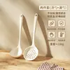 Espátula de silicona antiadherente para el hogar, cuchara de cocina resistente al calor, cucharón para sopa y juego de utensilios de cocina de grado alimenticio