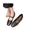 Zapatos Mary Jane Cuadrados Retro Franceses 2026 Moda Primavera Mujer Cadena Tacón Grueso Corte Bajo Zapatos Individuales Versátiles Correa Única